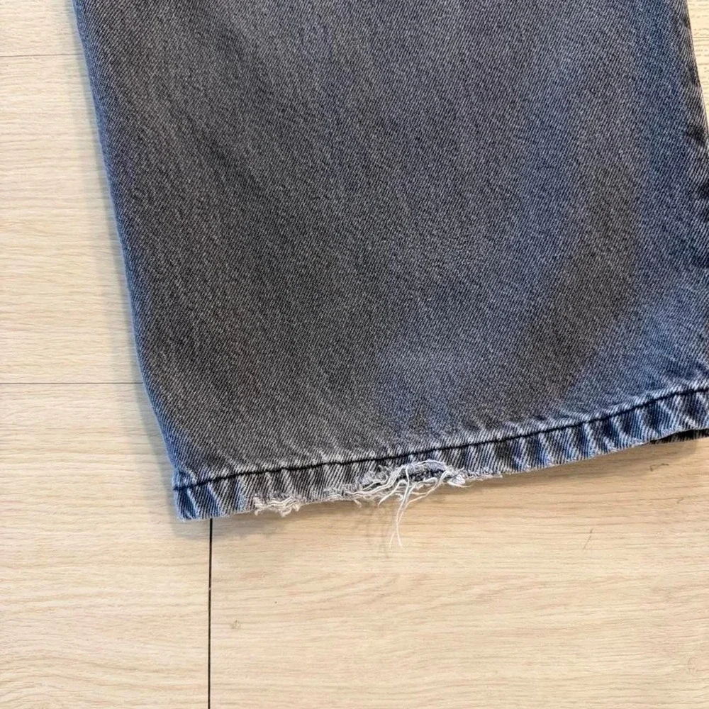 H&M Baggy Dark Grey Faded Wide Leg Jeans Mens Size 31x32 Dark Wash